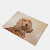 English Cocker Spanische Malerei - Original Hund A Fußmatte (Schrägansicht)