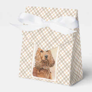 English Cocker Spanische Malerei - Original Hund A Geschenkschachtel