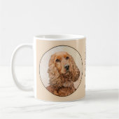 English Cocker Spanische Malerei - Original Hund A Kaffeetasse (Links)
