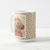 English Cocker Spanische Malerei - Original Hund A Kaffeetasse (Vorderseite Links)