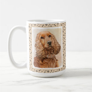 English Cocker Spanische Malerei - Original Hund A Kaffeetasse