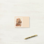 English Cocker Spanische Malerei - Original Hund A Post-it Klebezettel (Auf Schreibtisch)