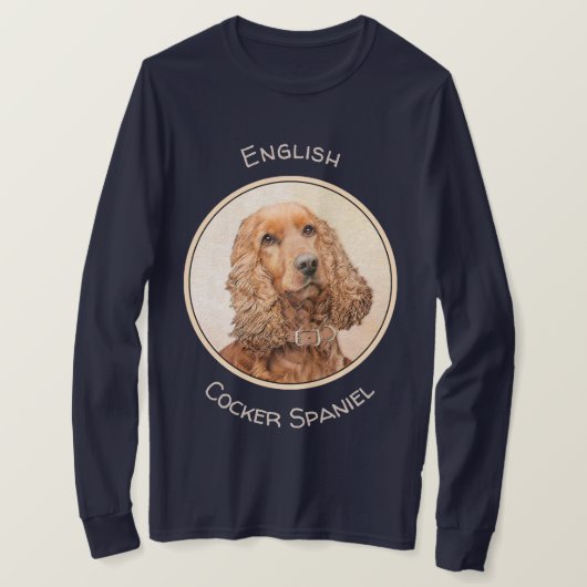 English Cocker Spanische Malerei - Original Hund A T-Shirt (Design vorne)