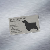 English Cocker Spanische Silhouette | Hundefutter Magnetische Visitenkarte (Beispiel)