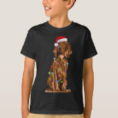 English Cocker Spanische Weihnachtsbeleuchtung Xma T-Shirt (Vorderseite)