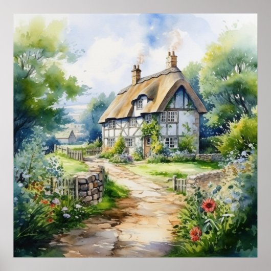 English Cottage Poster (Vorne)