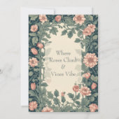 English Cottage William Morris Garden Housewarming Einladung (Rückseite)