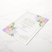 English Country Garden Foil Wedding Einladung (Gedreht)