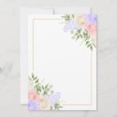 English Country Garden Foil Wedding Einladung (Rückseite)