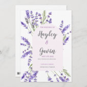 English Country Garden Wedding Lavender Einladung (Vorne/Hinten)
