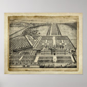 English Country House Architecture Zeichnend Print Poster (Vorne)