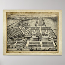 English Country House Architecture Zeichnend Print