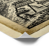 English Country House Architecture Zeichnend Print Poster (Ecke)