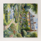 English Country House Summer Flower Garden Puzzle (Horizontal)