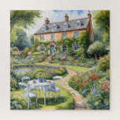 English Country House Summer Flower Garden Puzzle (Vertikal)