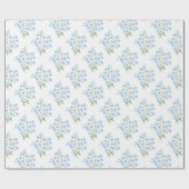 English Country Muster mit Vergissmeinnichtblumen Geschenkpapier (Flach)