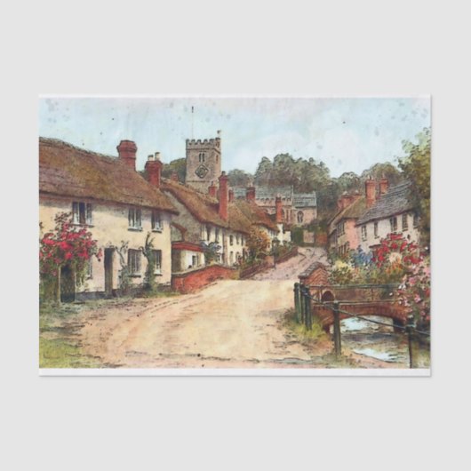 English Country Road Tissue Paper Seidenpapier (Vorderseite)