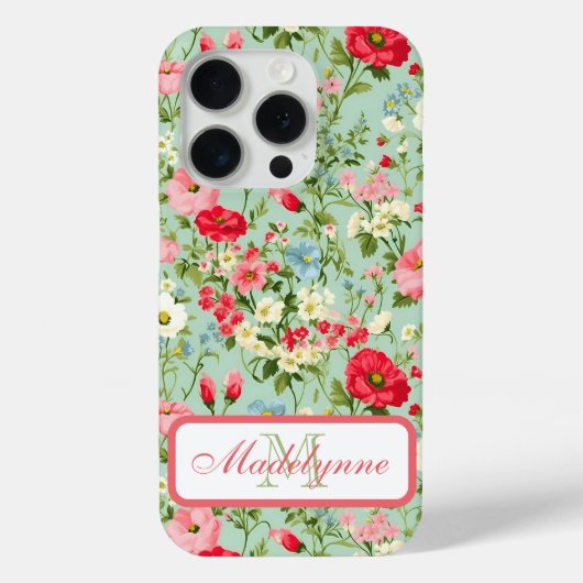 English Country Wildblume Garden Case-Mate iPhone Hülle (Rückseite)