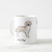 English Cream Golden Retriever Dog Individuelle Na Kaffeetasse (Vorderseite Links)