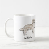 English Cream Golden Retriever Dog Individuelle Na Kaffeetasse (Links)