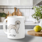 English Cream Golden Retriever Dog Individuelle Na Kaffeetasse