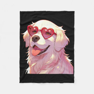 English Cream Golden Retriever Mama Geschenke Herz Fleecedecke