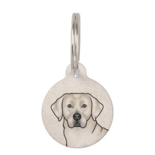 English Cream Labrador Retriever Lab Hundekopf Haustiermarke