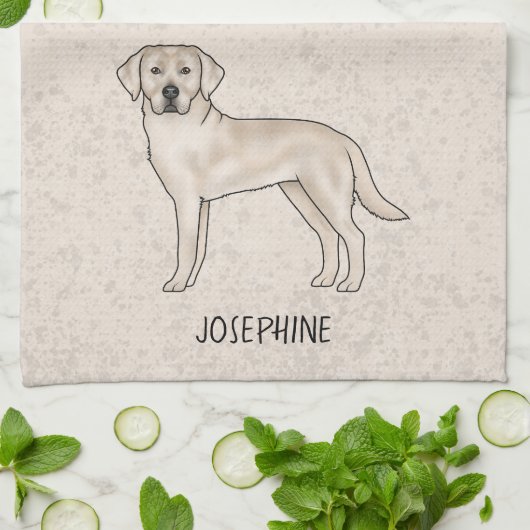 English Cream Labrador Retriever Labrador Individu Geschirrtuch (Gefaltet)