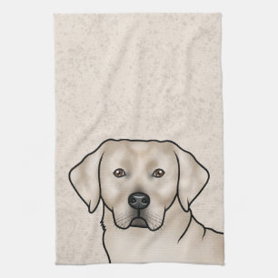 English Cream Labrador Retriever Süßer Labrador-Hu Geschirrtuch