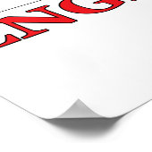 English Cricket Player Poster (Ecke)