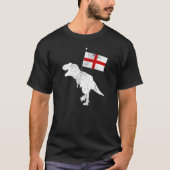 English Dinosaur Tyrannosaurus Rex England Flag T-Shirt (Vorderseite)