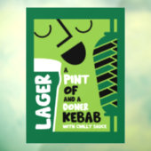 English Doner Kebab Fensteraufkleber (Blatt 3)