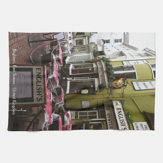 English Eatery Alley, Brighton (UK) Teatowel Geschirrtuch (Horizontal)