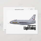 English Electric Lightning Postkarte (Vorne/Hinten)