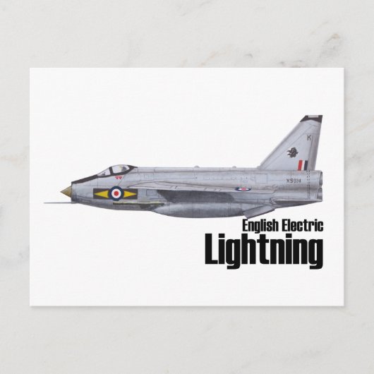 English Electric Lightning Postkarte (Vorderseite)