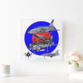 English Electric lightning Quadratische Wanduhr (Zuhause)