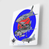 English Electric lightning Quadratische Wanduhr (Winkel)