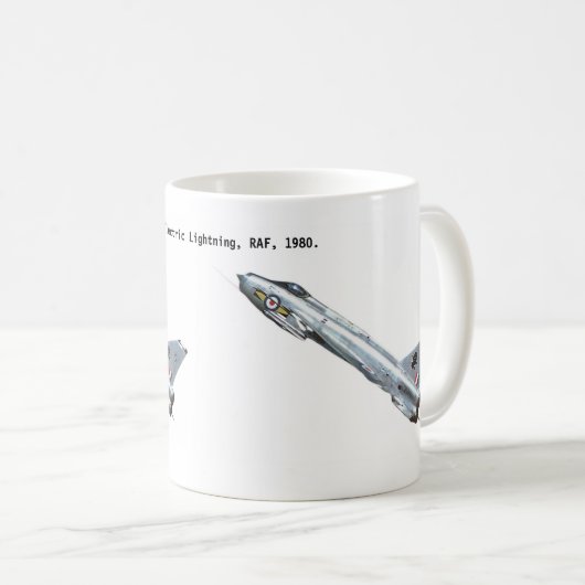 English Electric Lightning, RAF, 1980. Kaffeetasse (VorderseiteRechts)