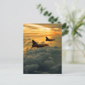 English Electric Lightning Sonnenuntergangsflug Postkarte (Stehend Vorderseite)