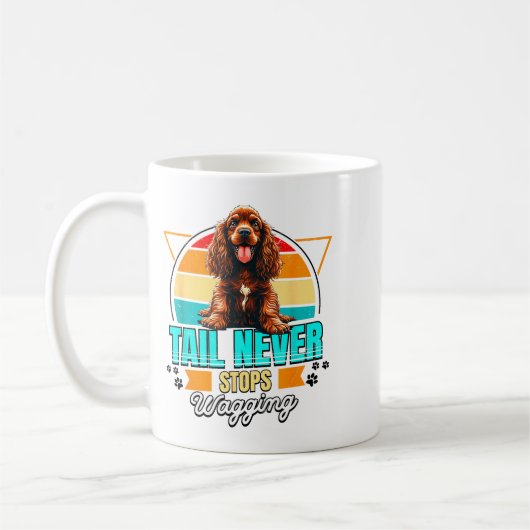 English Er Spaniel Lover Funny Er Spaniel Retro  Kaffeetasse (Links)