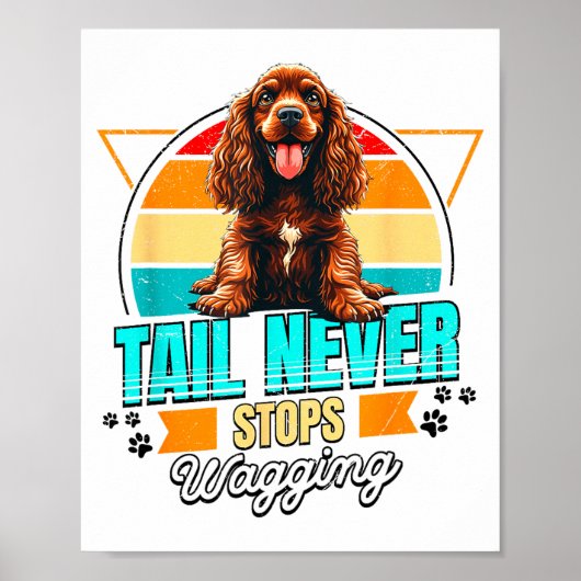English Er Spaniel Lover Funny Er Spaniel Retro  Poster (Vorne)