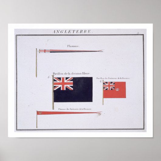 English Flags, aus einem französischen Flaggenbuch Poster (Vorne)