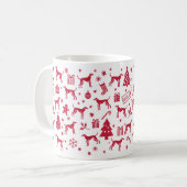 English Foxhound Christmas Design Kaffeetasse (Vorderseite Links)