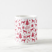 English Foxhound Christmas Design Kaffeetasse (Mittel)