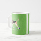 English Foxhound Christmas - Feliz Naughty Dog Kaffeetasse (Vorderseite Links)