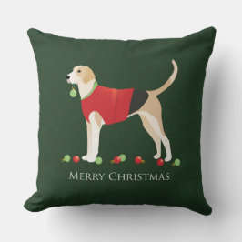 English Foxhound Christmas Kissen