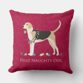 English Foxhound Christmas Kissen