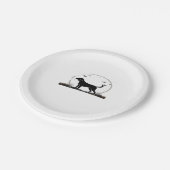 English Foxhound Dog � Halloween Moon Silhouette C Pappteller (Schrägansicht)