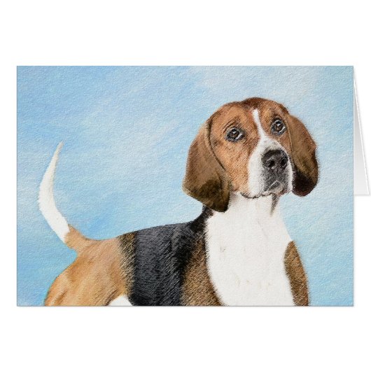 English Foxhound Painting - Niedliche Original Dog (Vorderseite (Horizontal))