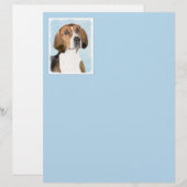 English Foxhound Painting - Niedliche Original Dog (Vorne/Hinten)